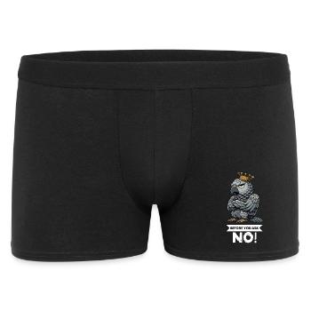 Before You Ask Graupapagei Papagei Papageienhalter - Männer Boxer Shorts - Schwarz - Vorne