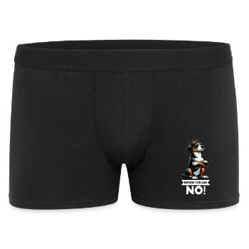 Before You Ask Appenzeller Sennenhund Sennenhunde - Männer Boxer Shorts - Schwarz - Vorne