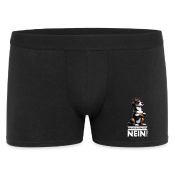 Bevor Du Fragst Nein Appenzeller Sennenhund  - Männer Boxer Shorts - Schwarz - Vorne
