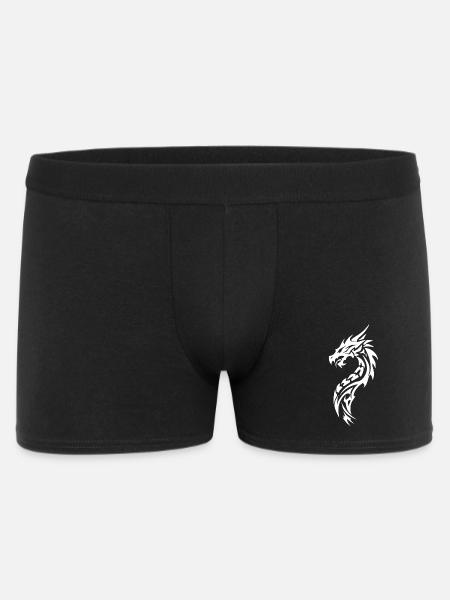 Tribal Drache Silhouette - Männer Boxer Shorts - Schwarz