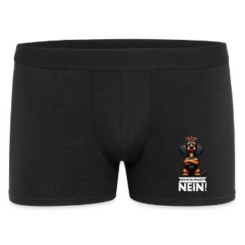 Bevor Du Fragst Nein Rauhaardackel Dackel Teckel - Männer Boxer Shorts - Schwarz - Vorne