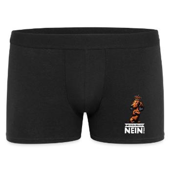 Bevor Du Fragst Nein Langhaardackel Dackel Teckel - Männer Boxer Shorts - Schwarz - Vorne