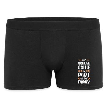Mon Border Collie est un membre de la famille - Boxer Homme - noir - Devant