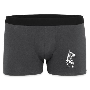 Tribal Dog Head - Men's Boxer Shorts - charcoal grey - Front
