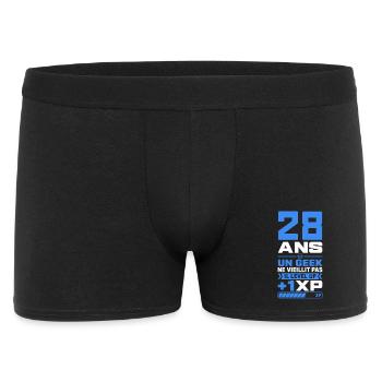 28 Ans Humour Geek 28 Ans Anniversaire Gamer - Boxer Homme - noir - Devant