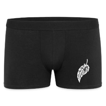 Die weiße Feder - Männer Boxer Shorts - Schwarz - Vorne