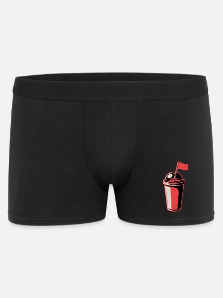 Red Flag Becher - Männer Boxer Shorts - Schwarz