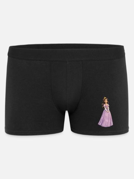 Purple princess with crown - Men's Boxer Shorts - black