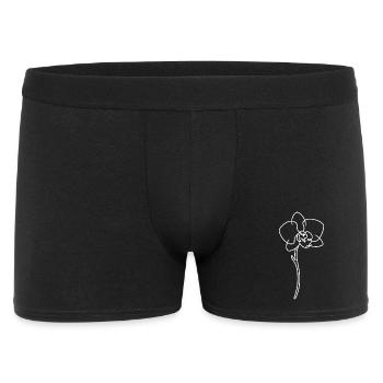 Minimalist flower line - Men's Boxer Shorts - black - Front