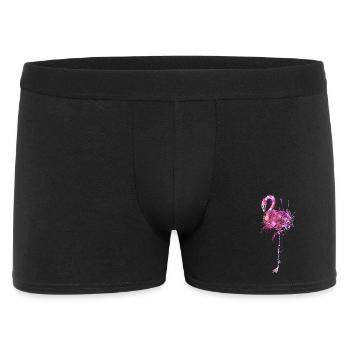 Art éclaboussé de flamant rose - Boxer Homme - noir - Devant