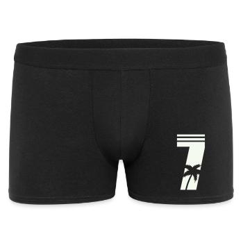 7_palmen- - Männer Boxer Shorts - Schwarz - Vorne