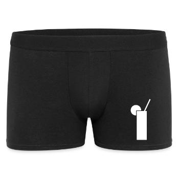 Drink - T-Shirt Design in weiß - Männer Boxer Shorts - Schwarz - Vorne