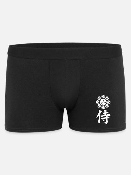Emblème samouraï du clan Uesugi (blanc) - Boxer Homme - noir