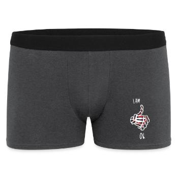 I'm OK - Men's Boxer Shorts - charcoal grey - Front