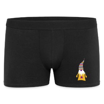 Weihnachtswichtel: Wichtel Stern Weihnachten Kind - Männer Boxer Shorts - Schwarz - Vorne