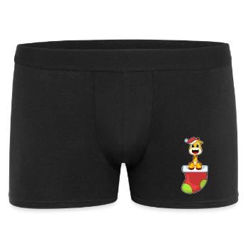 Giraffe Christmas Christmas Sock - Men's Boxer Shorts - black - Front