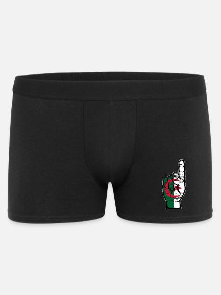 Algeria flag number 1 used - Men's Boxer Shorts - black