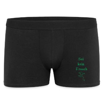 Sei kein Frosch - Männer Boxer Shorts - Schwarz - Vorne