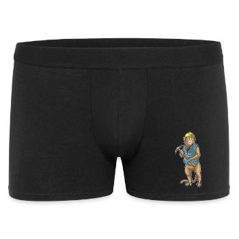 Monkey Miner Pioche Exploitation minière - Boxer Homme - noir - Devant