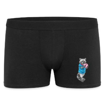 Raccoon Bowling Bowling Ball - Men's Boxer Shorts - black - Front