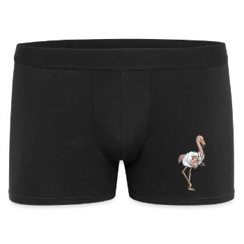 Flamingo Arzt Stethoskop - Männer Boxer Shorts - Schwarz - Vorne