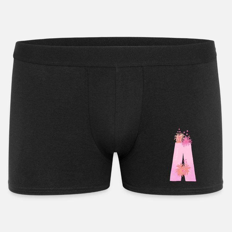 Eine Buchstaben-Seeanemone - Männer Boxer Shorts - Schwarz