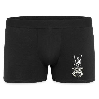 100% Genuine Classic Vintage Rock 'n Roll Music - Men's Boxer Shorts - black - Front