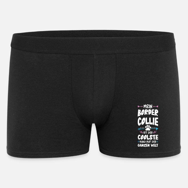 border collie hund spruch - Männer Boxer Shorts - Schwarz