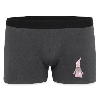 Noël de Noël Gnome Dots Pink Pastel - Boxer Homme - charbon - Devant