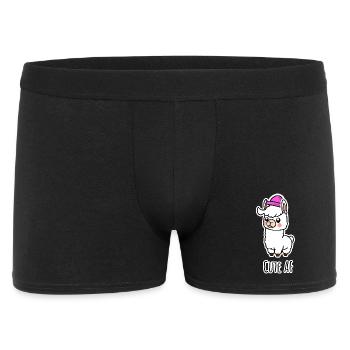 Bébé lama ou alpaga adorable - Boxer Homme - noir - Devant