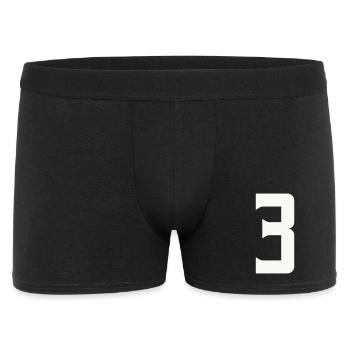 3 - Männer Boxer Shorts - Schwarz - Vorne
