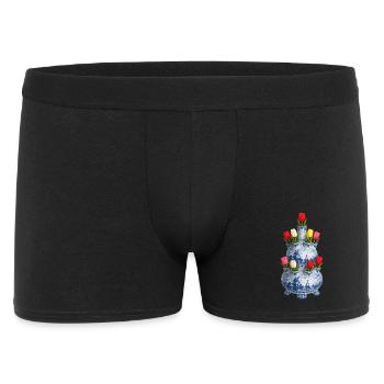 Delft Tulip Vase Motif - Men's Boxer Shorts - black - Front