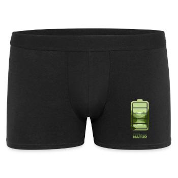 Die beste Powerbank ist die Natur - Männer Boxer Shorts - Schwarz - Vorne