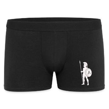 Guerrier Spartiate avec Bouclier - Boxer Homme - noir - Devant
