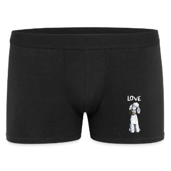 I Love Pudel - Männer Boxer Shorts - Schwarz - Vorne