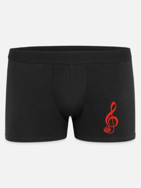 Red soil key in bloom - Men's Boxer Shorts - black