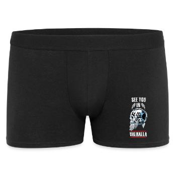 See you in Valhalla Viking Blood Odin Raben - Männer Boxer Shorts - Schwarz - Vorne