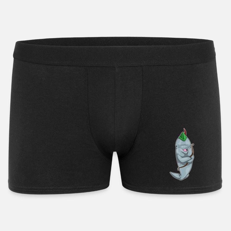 Delfin Bogenschütze Bogen - Männer Boxer Shorts - Schwarz