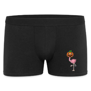 Citrouille d’Halloween Flamingo - Boxer Homme - noir - Devant