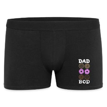 Dad Bod Donut Sixpack - Männer Boxer Shorts - Schwarz - Vorne