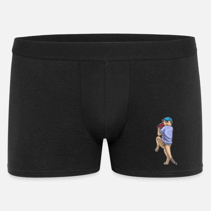 Erdmännchen Baseball Baseballhandschuh - Männer Boxer Shorts - Schwarz