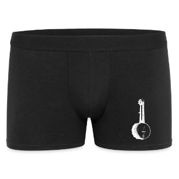 Banjo Skizze - Männer Boxer Shorts - Schwarz - Vorne