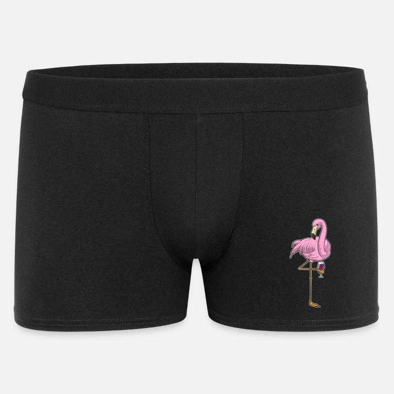 Flamingo Red Wine - Men's Boxer Shorts - black
