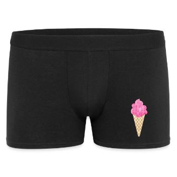 Cream Pink Waffle Cream Fan Snacking Summer Fan - Men's Boxer Shorts - black - Front