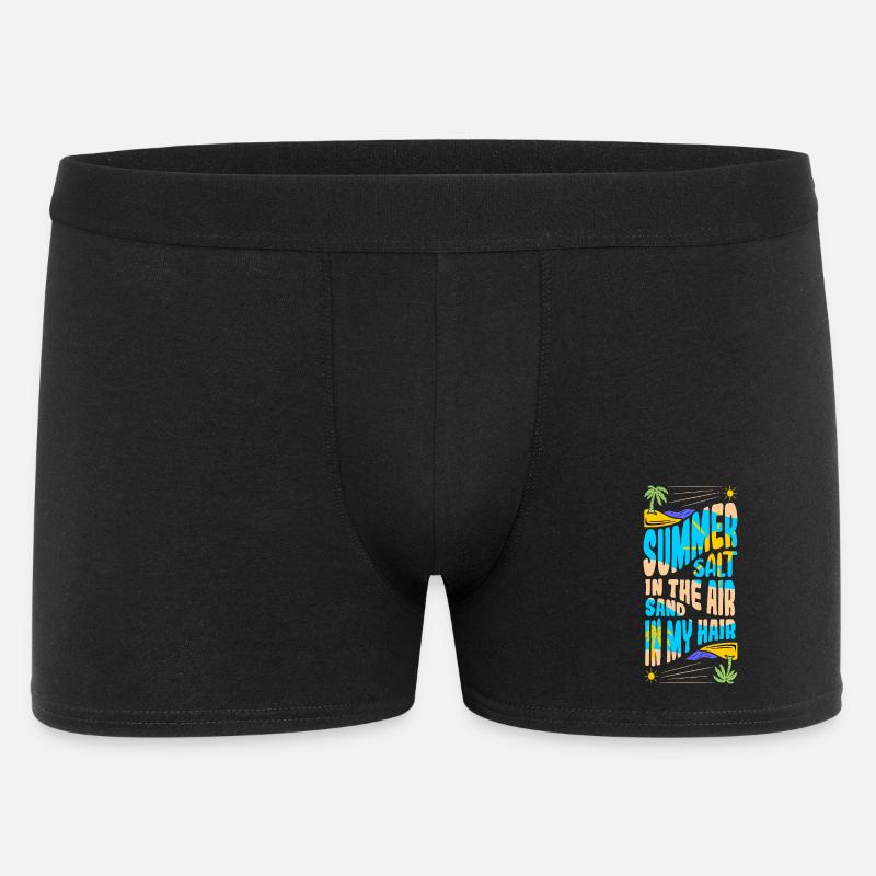 Sommerflair in der Luft - Männer Boxer Shorts - Schwarz