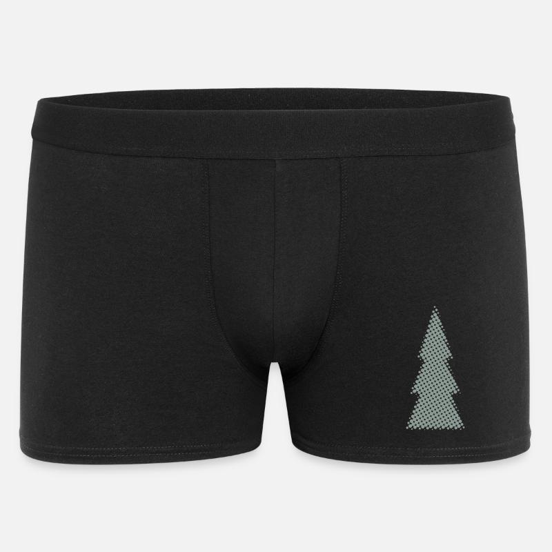 Weihnachtsbaum Pixeldesign tanne - Männer Boxer Shorts - Schwarz