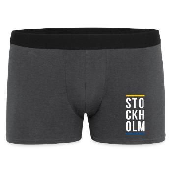 Stockholm City logo design - Men's Boxer Shorts - charcoal grey - Front