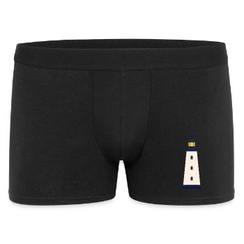 Lighthouse Line Icon Coastal Beacon Vector Symbol  - Men's Boxer Shorts - black - Front