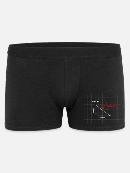 Find X Math Puzzle - Men's Boxer Shorts - black