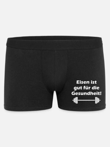 Eisen ist gut für die Gesundheit - Body Building - Männer Boxer Shorts - Schwarz
